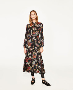 Кожаные балетки со съемными бантами Zara