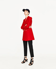 Кожаные босоножки на каблуке Zara