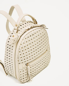 Рюкзак с плетеным узором Zara
