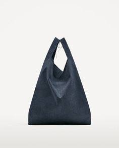 Синяя сумка из ткани Zara