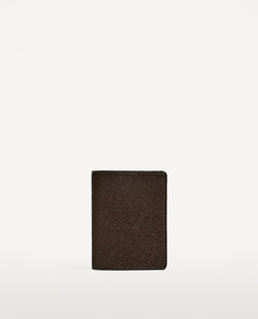 Коричневый бумажник с отделением для карточек Zara