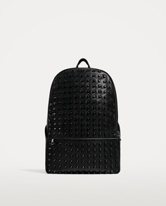 Черный рюкзак с заклепками, для ноутбука с диагональю 13" Zara