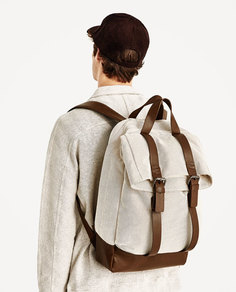 Рюкзак из ткани в стиле винтаж Zara
