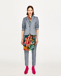 Блейзер с узором в елочку Zara