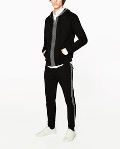 Толстовка с окантовкой в этническом стиле Zara