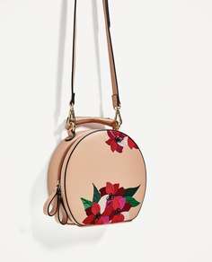 Овальная сумка с вышивкой Zara