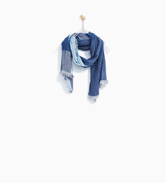 Двусторонний шарф с контрастными деталями Zara