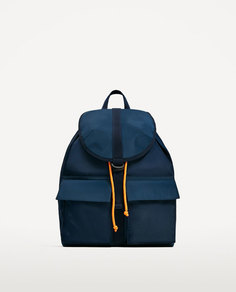 Синий рюкзак из ткани Zara