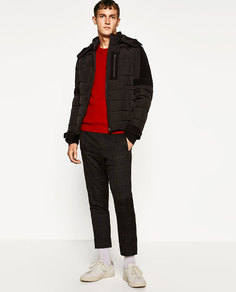 Куртка с нашивками из шерстяной ткани Zara