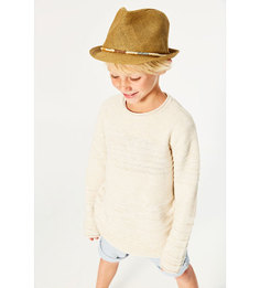 Соломенная шляпа с разноцветным шнуром Zara