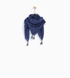 Шарф «металлизированные листья» Zara