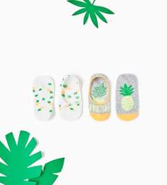 Набор из двух пар носков-следков «ананасы» Zara