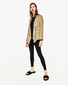 Блейзер из искусственной замши Zara