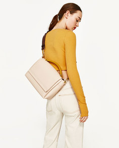 Сумка с комбинированной ручкой Zara