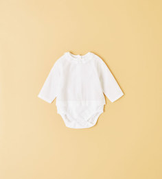 Рубашка-боди с кружевной отделкой на воротнике Zara