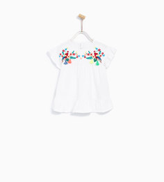 Платье с вышивкой Zara