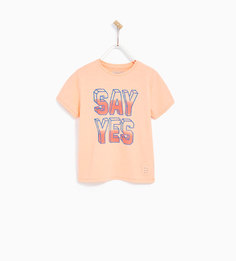 Футболка «say yes» Zara