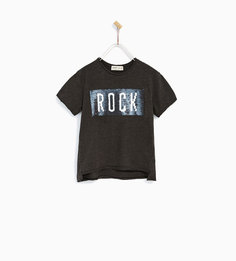 Футболка с двойными пайетками Zara