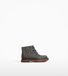 Ботинки комбинированные в классическом стиле Zara