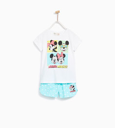 Короткая пижама «микки и минни» Zara