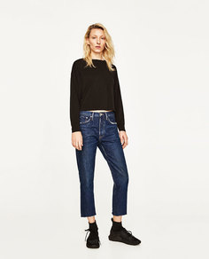Футболка с лентами по бокам Zara