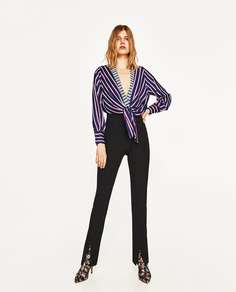 Боди в полоску с бантом спереди Zara