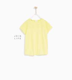 Базовая футболка с вышивкой Zara