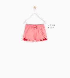 Шорты с бахромой Zara