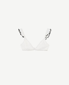 Топ бикини с текстурным узором Zara