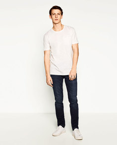 Базовая футболка из фасонной пряжи Zara