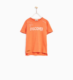 Футболка из жаккардовой ткани «discover» Zara