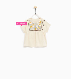 Топ с вышивкой Zara