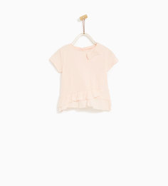 Футболка с бантом и воланами Zara