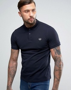 Одноцветное зауженное поло Fred Perry - Синий