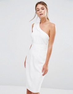 Платье миди на одно плечо Stylestalker - Белый