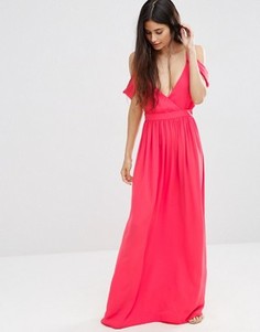 Платье макси в греческом стиле с открытыми плечами Oh My Love - Розовый