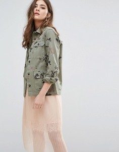 Куртка милитари с цветочным принтом Miss Selfridge - Мульти