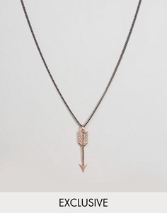 Ожерелье с подвеской-стрелой цвета розового золота Simon Carter эксклюзивно для ASOS - Золотой