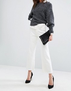 Укороченные джинсы с широкими штанинами и необработанным краем DL1961 Hepburn - Белый