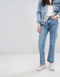 Прямые укороченные джинсы в винтажном стиле с завышенной талией Calvin Klein Jeans - Синий