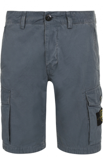 Хлопковые шорты с накладными карманами Stone Island