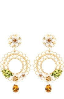 Серьги-клипсы с кристаллами Swarovski Dolce &amp; Gabbana