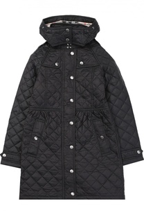 Стеганое пальто с капюшоном Burberry