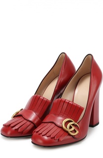 Кожаные туфли Marmont с пряжкой Gucci