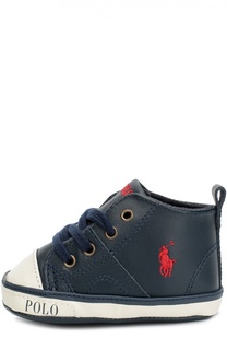 Кеды из эко-кожи с вышивкой Polo Ralph Lauren