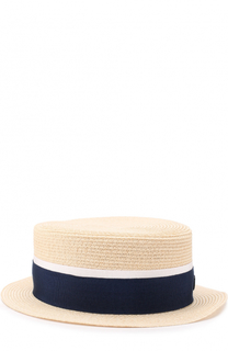 Соломенная шляпа с лентой Maison Michel