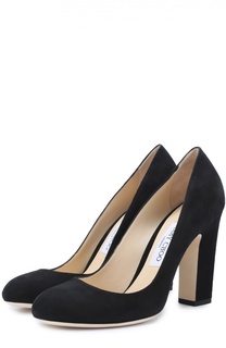 Замшевые туфли Bille 100 на устойчивом каблуке Jimmy Choo