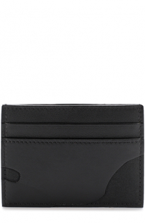 Кожаный футляр для кредитных карт с текстильной отделкой Valentino