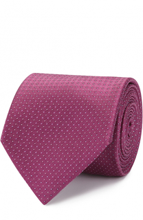 Шелковый галстук с узором HUGO