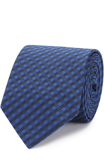 Шелковый галстук в клетку HUGO